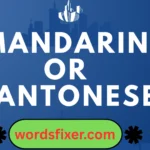 mandarin or cantonese