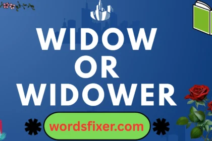 widow or widower