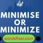 minimise or minimize