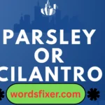 parsley or cilantro