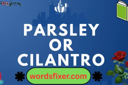 parsley or cilantro