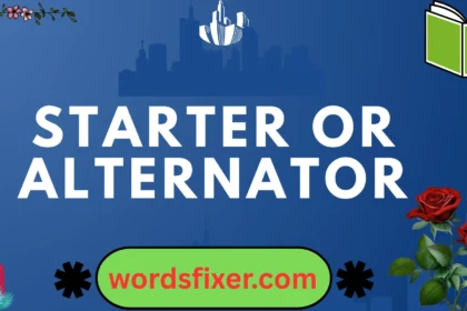 starter or alternator