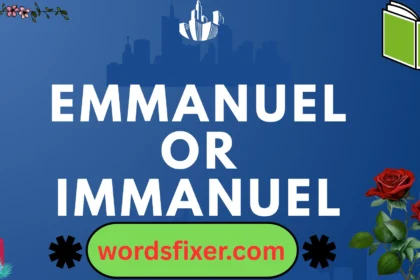 emmanuel or immanuel
