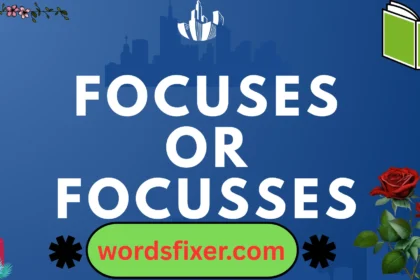 focuses or focusses