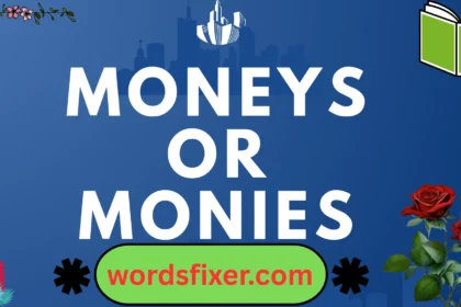 moneys or monies