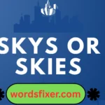 skys or skies