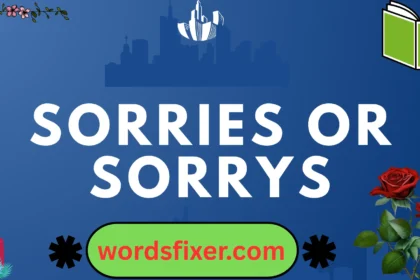 sorries or sorrys