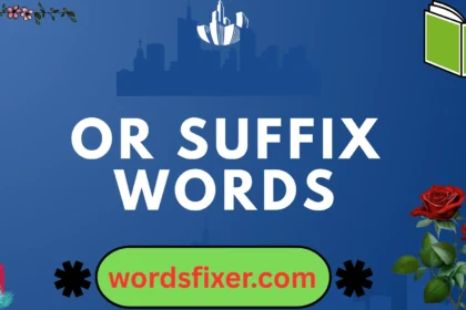 or suffix words
